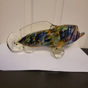 Whitehurst signed uranium art glass fish